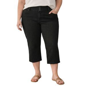 Torrid Black Crop Jeggings Women’s Size 18 Stretch Denim Capri Pants High-Rise